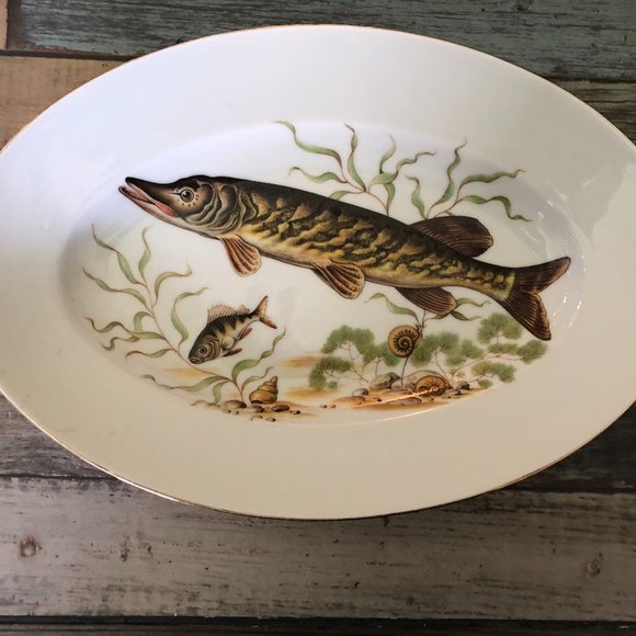 Vtg Naaman Fish  Porcelain Serving Platter Israel - Picture 2 of 5